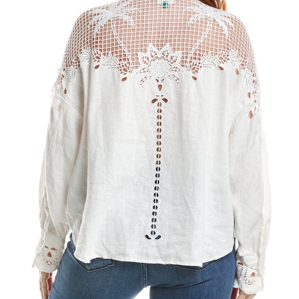 Elegant White Lace Women's Top - Picture 2 of 2